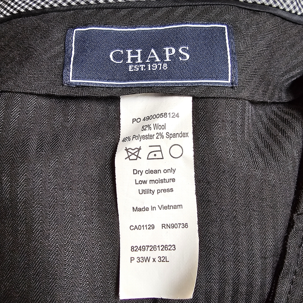 Chaps Black Wool Blend Dress Pants - Picture 4 of 5